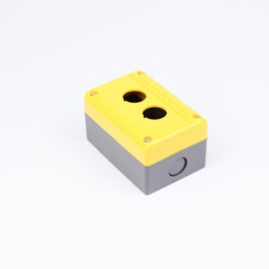 Caja 2 hoyos amarilla marca CHINT