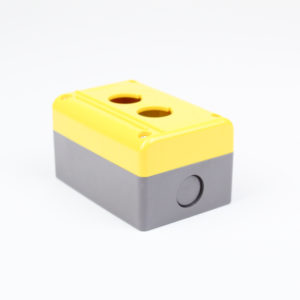 Caja 2 hoyos amarilla marca CHINT