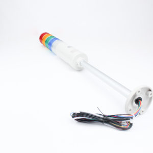 Columna de 5 colores con zumbador, fijo o intermitente 120vca