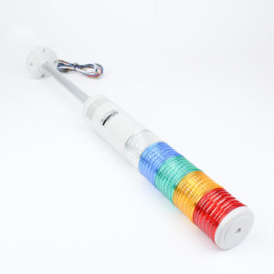 Columna de 5 colores con zumbador, fijo o intermitente 120vca