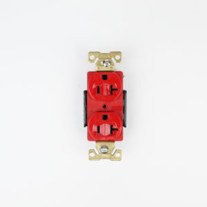 Tomacorriente doble 20A 127V rojo