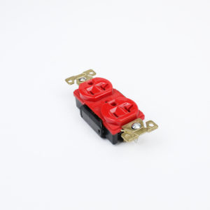 Tomacorriente doble 20A 127V rojo