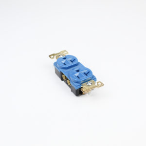 Tomacorriente doble 20A 127V azul
