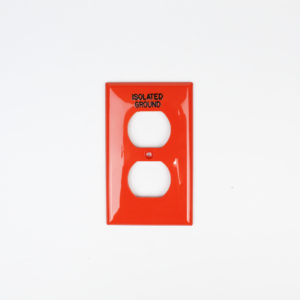 Tapa 2×4″ para contacto doble naranja