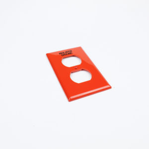 Tapa 2×4″ para contacto doble naranja