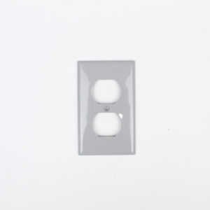 Tapa 2×4″ para contacto doble gris