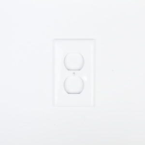 Tapa 2×4″ para contacto doble blanca
