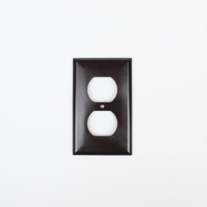 Tapa 2×4″ para contacto doble cafe