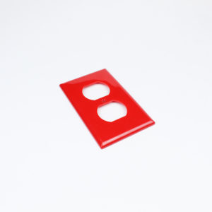 Tapa 2×4″ para contacto doble roja