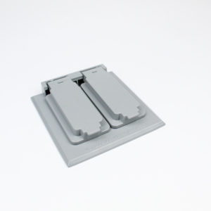 Tapa 4″ de intemperie para 2 contactos dobles