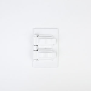 Tapa 2×4 blanca para tomacorriente doble