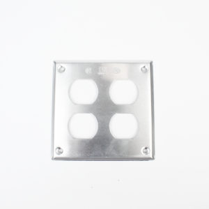 Tapa 4″ para 2 contactos dobles
