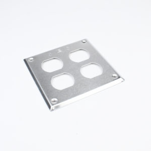 Tapa 4″ para 2 contactos dobles
