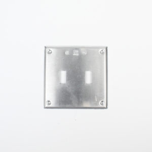 Tapa 4″ para 2 interruptores de palanca sencillos