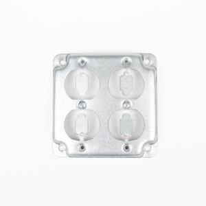 Tapa 4″ para dos contactos dobles
