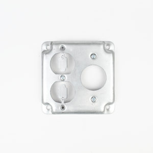Tapa 4″ adaptador para un receptaculo doble y uno sencillo